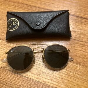 Ray-Ban Gold and Black Sunglasses